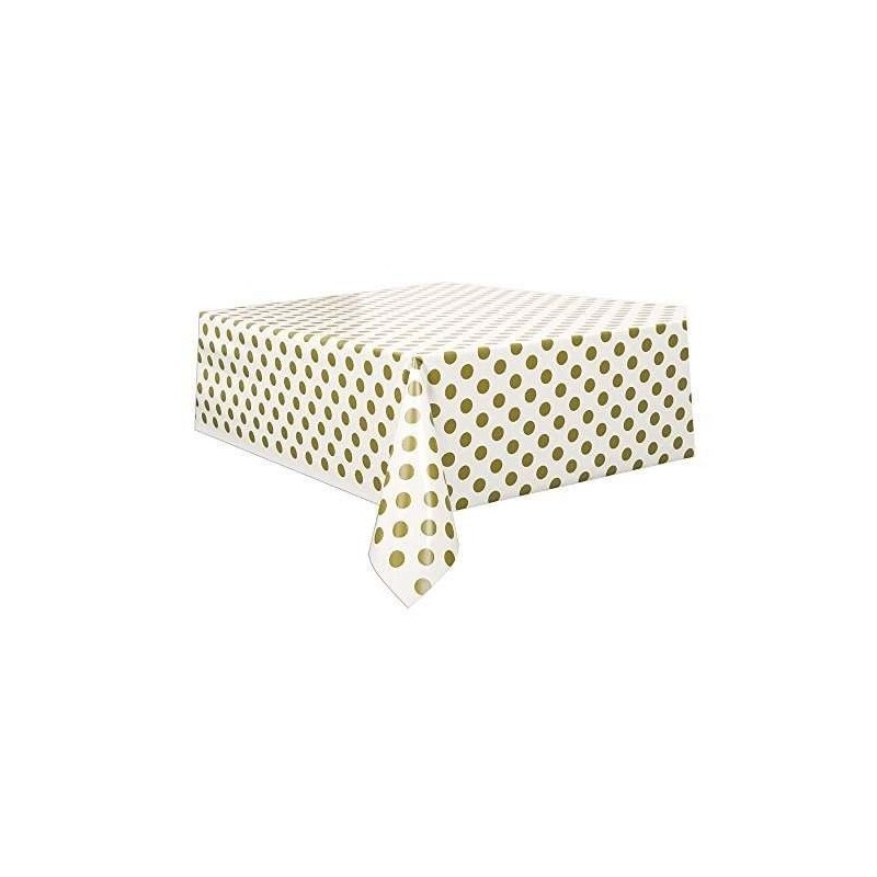 Mantel lunares dorados 54x108 cm