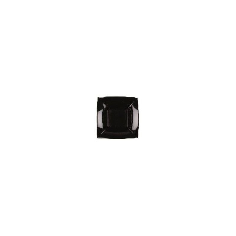 Plato llano nice negro 23x23 cm alta calidad