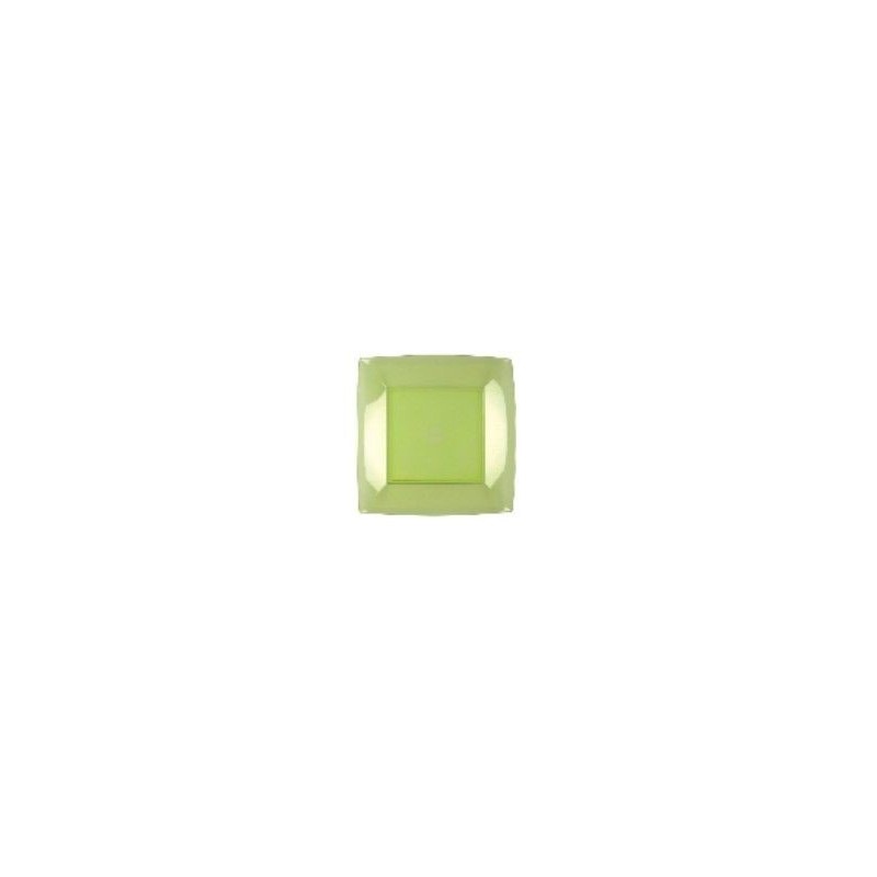 Plato llano nice verde 23x23 cm alta calidad