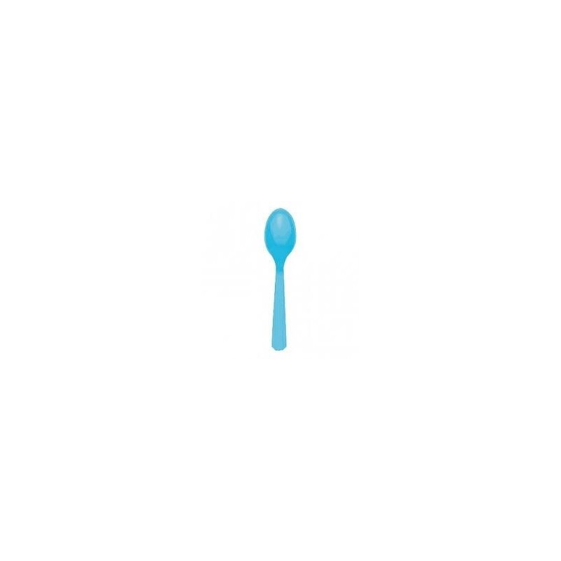 Cucharillas azules plastico niño barato 10 unidade