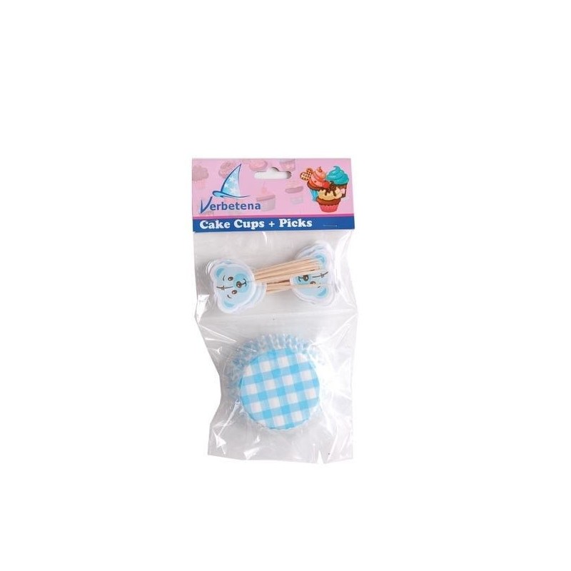 Moldes cup cakes magdalenas cuadraditos + pinchos