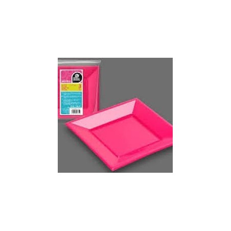 Plato-fucsia-cuadrado-llano-23-cm-3-unidades-8424345100706-10070