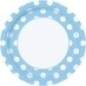 Platos color azul lunares 23 cm 8 uds