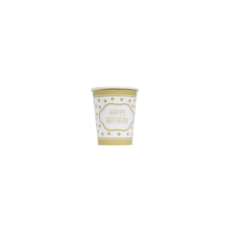 Vasos dorados lunares feliz cumpleaños