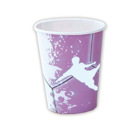 Vasos morados y blancos s 8 uds colores real madrid cumpleaños