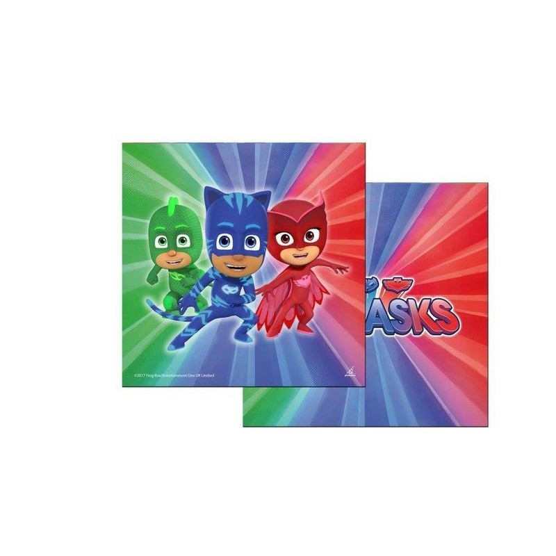 Servilletas pj masks 20 uds 33x33 cm cumpleaños