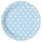 Platos azules claros con lunares blancos 10 uds 23 cm