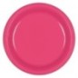Platos fucsia plastico cumpleaños 23 cm 8 uds