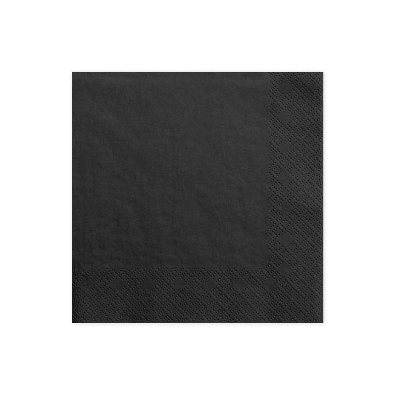 Servilletas negras 20 uds 33x33 cm 3 capas