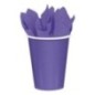 Vasos Morados carton 8 uds 266 ml