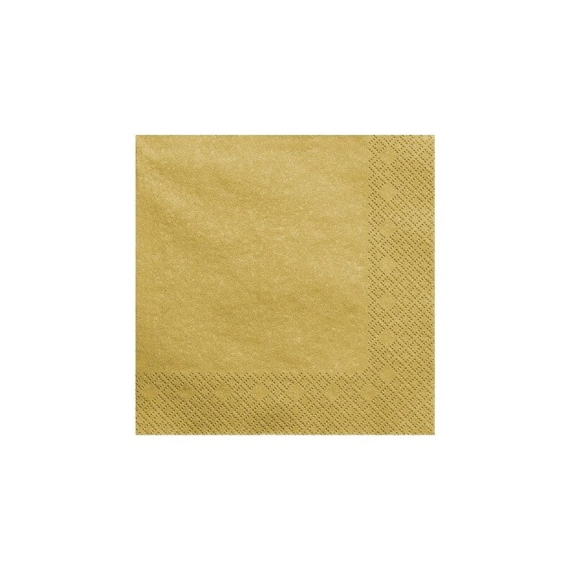 Servilletas oro 33 cm 20 uds