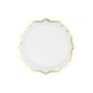 Platos blancos borde oro 6 uds 18 cm