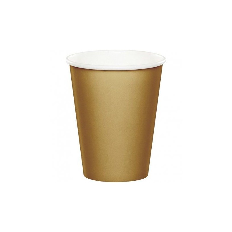 Vasos Oro 8 uds carton