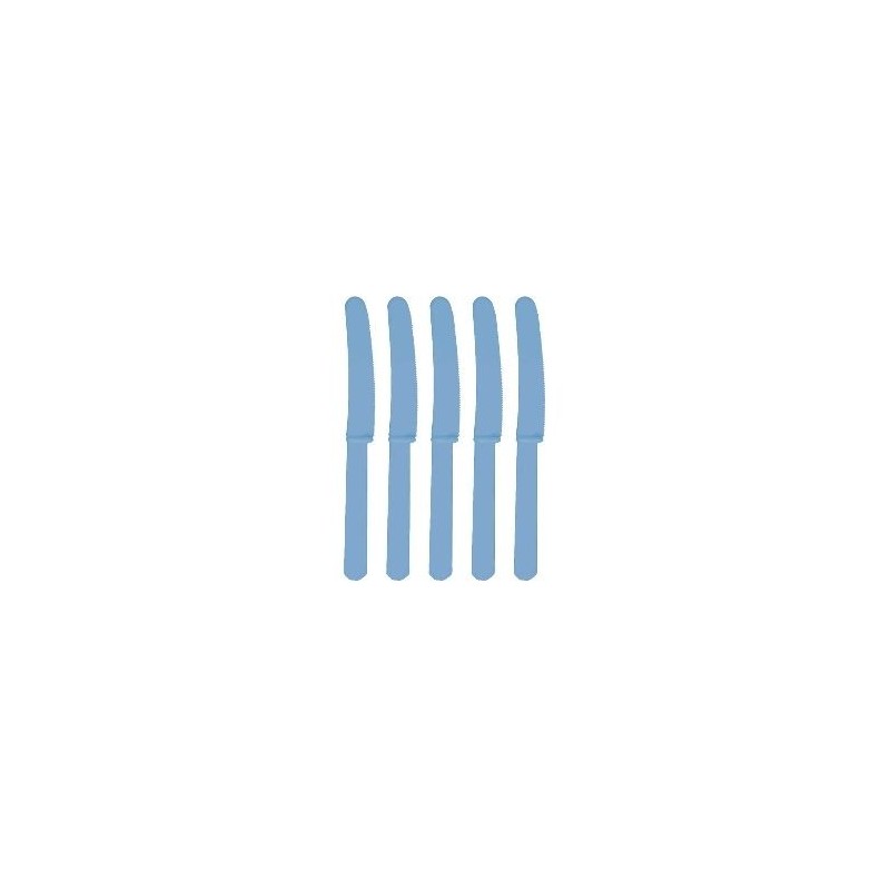 Cuchillos azules plastico 10 uds