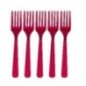 Tenedores rojos plastico 10 uds
