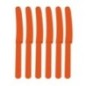 Cuchillos naranjas plastico 10 uds