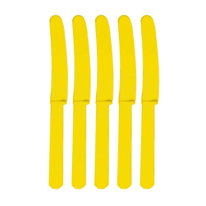 Cuchillos Amarillos plastico 10 uds