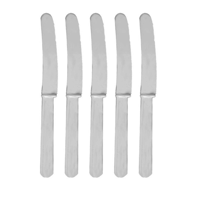 Cuchillos Plata plastico 10 uds