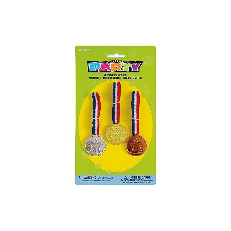Medallas campeonato oro plata y bronce