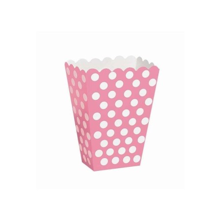 Cajitas-rosa-lunares-blancos-dec decoraciones-mesas-6-uds-8423138534278-16001126