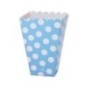 Cajitas azules lunares blancos decoraciones mesas 6 uds