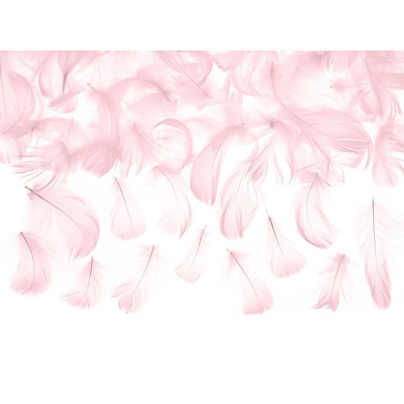 Plumas rosas decoraciones 3 gr 5-8 cm