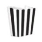 Caja palomitas rayas blancas y negras 5 uds 13 cm