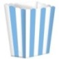 Caja palomitas rayas blancas y azul 5 uds 13 cm