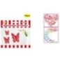 Mariposas rojas papel 12 uds