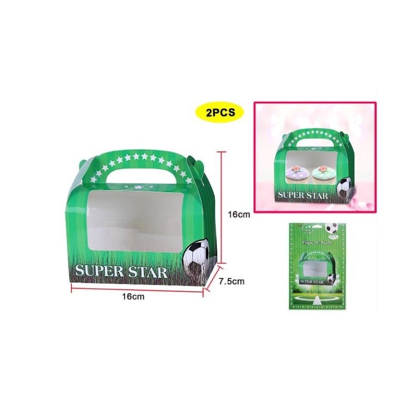 Cajitastalles futbol 2 uds 16x16x7,5 cm