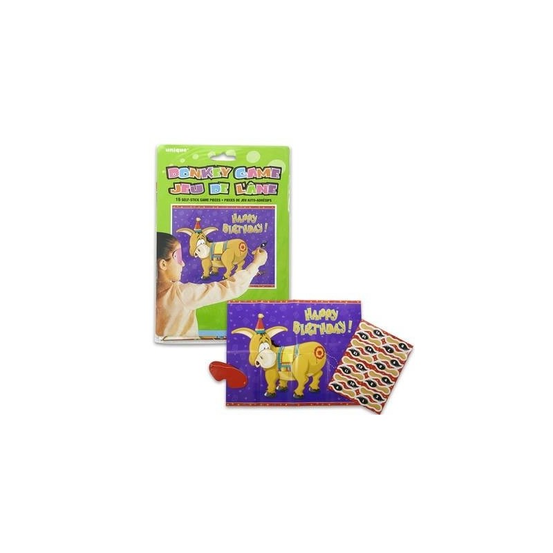 Juego pon la cola al burro 48x38 pegatinas y antifaz