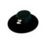 Sombrero flocado negro el Zorro adulto