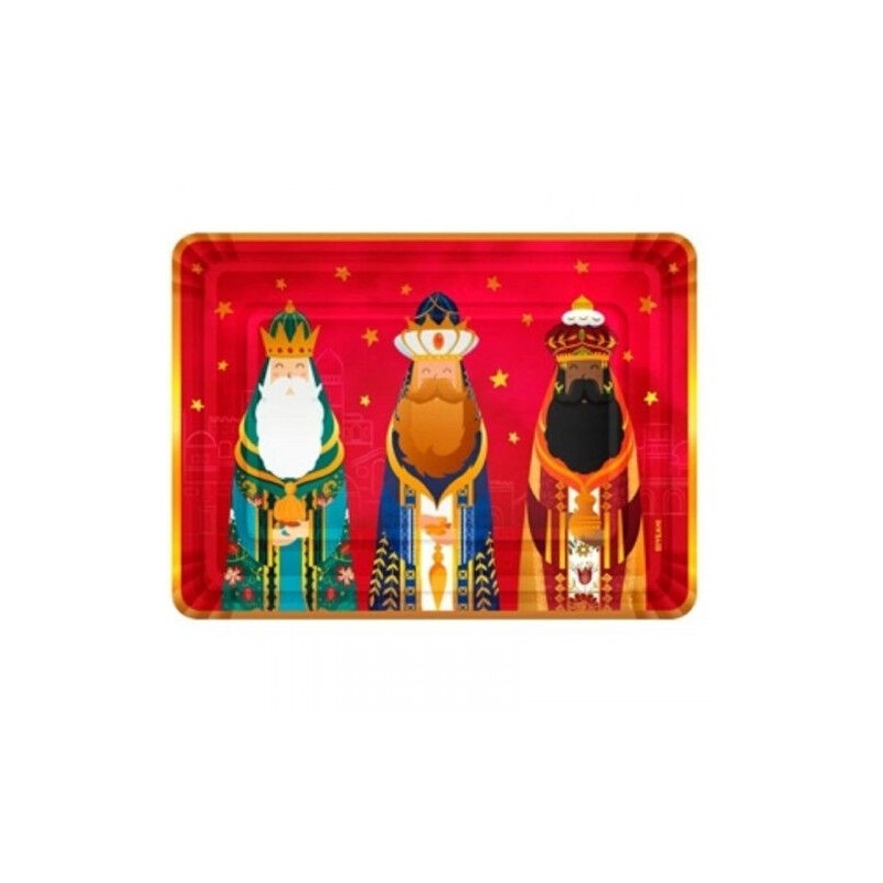 Bandeja reyes Magos rectangular 34x25 cm 2 uds