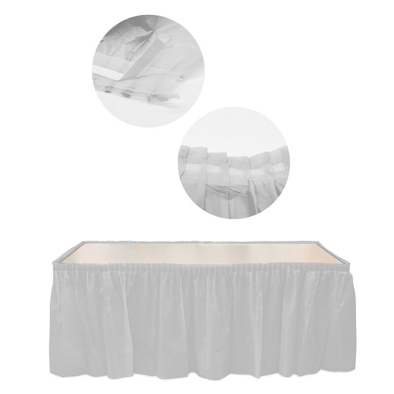 Faldon blanco mesa 426x76 cm