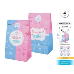 Bolsas-de-papel-con-pegatina-4-pcs-gender-reveal-8433584590117-59011