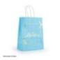Bolsa regalo bautizo azul 21x16x8 cm