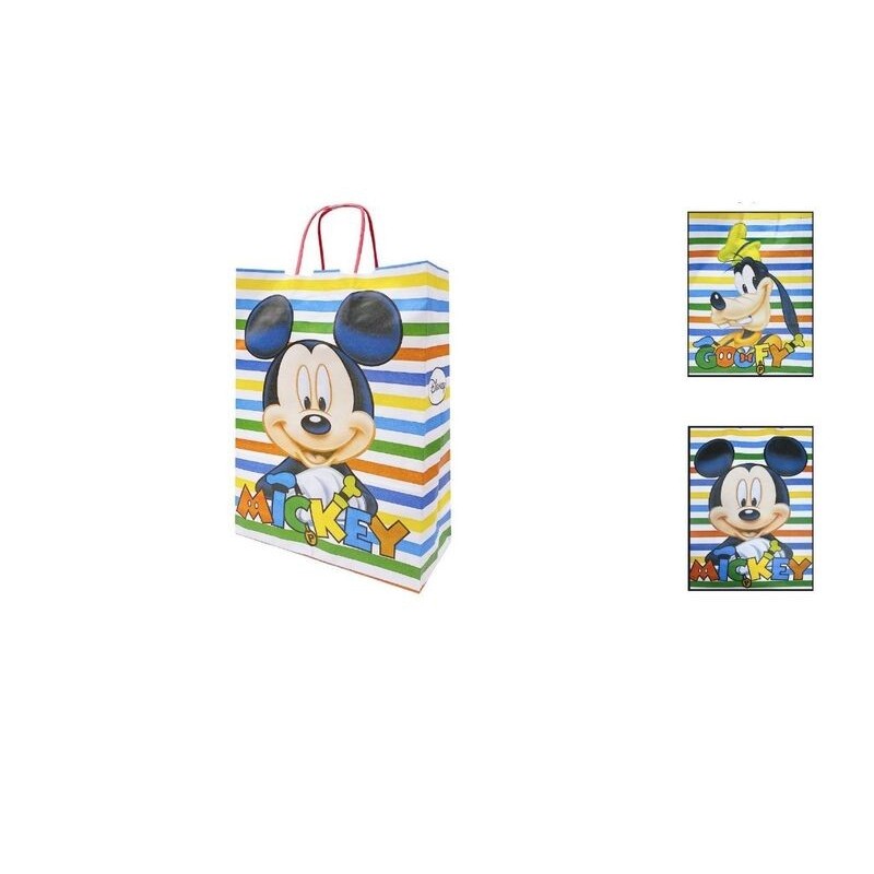 Bolsa Regalo Mickey y Goofy 24x10x32 cm