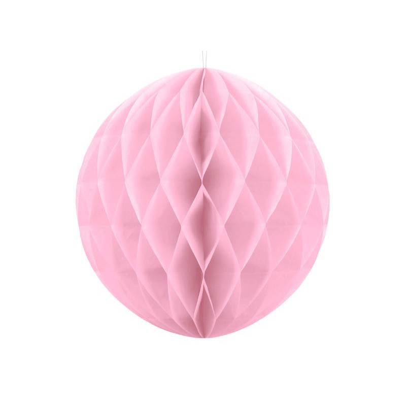 Bola papel nido abeja 30 cm rosa