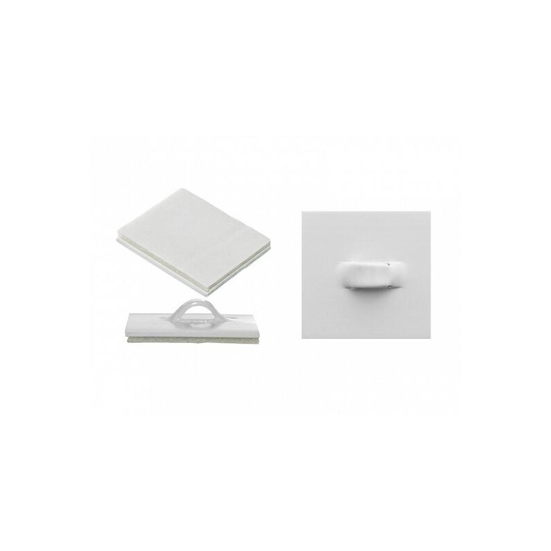 Soporte con ojal con adhesivo 05 kg 100 uds