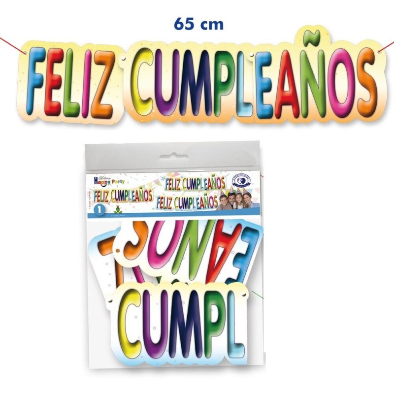 Cartel Feliz cumpleaños 65 cm