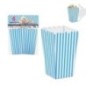 Caja palomitas rayas azules y blancas 3 uds