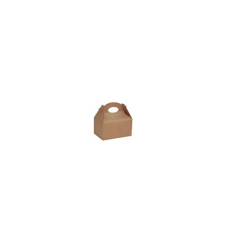 Cajita kraft marron decorativa unidad