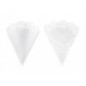 Conos confeti o petalos boda 10 uds blancos