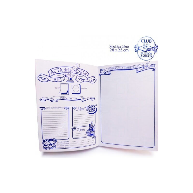 Libro firmas el club los buenos amigos