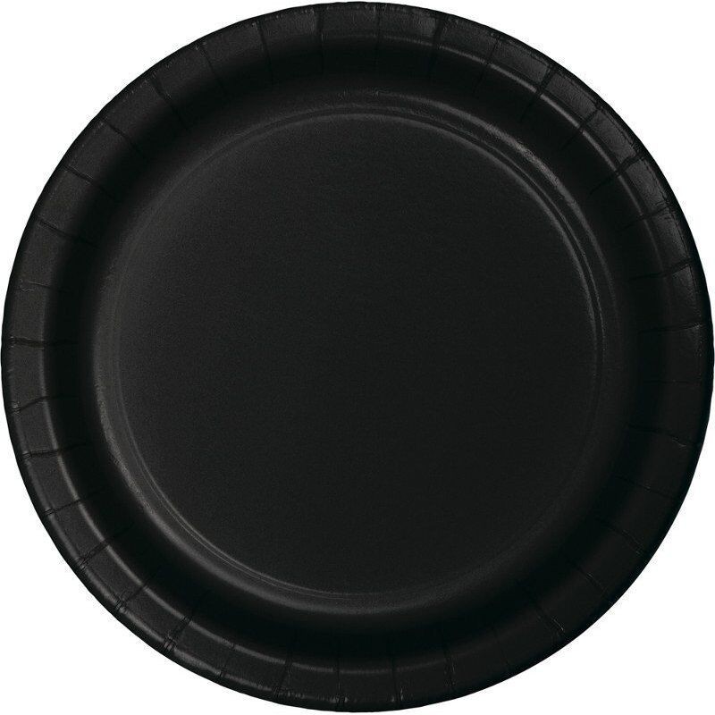 Platos negros 8 uds 18 cm