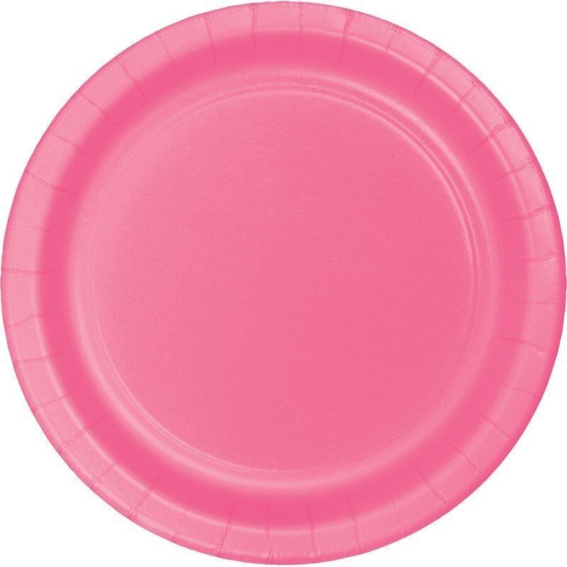 Platos fucsia 8 uds 23 cm