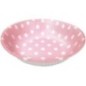 Bol rosa lunares blancos 6 uds 15 cm