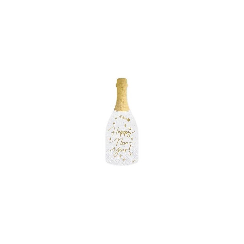 Servilletas botella champan 7x19 cm 20 uds