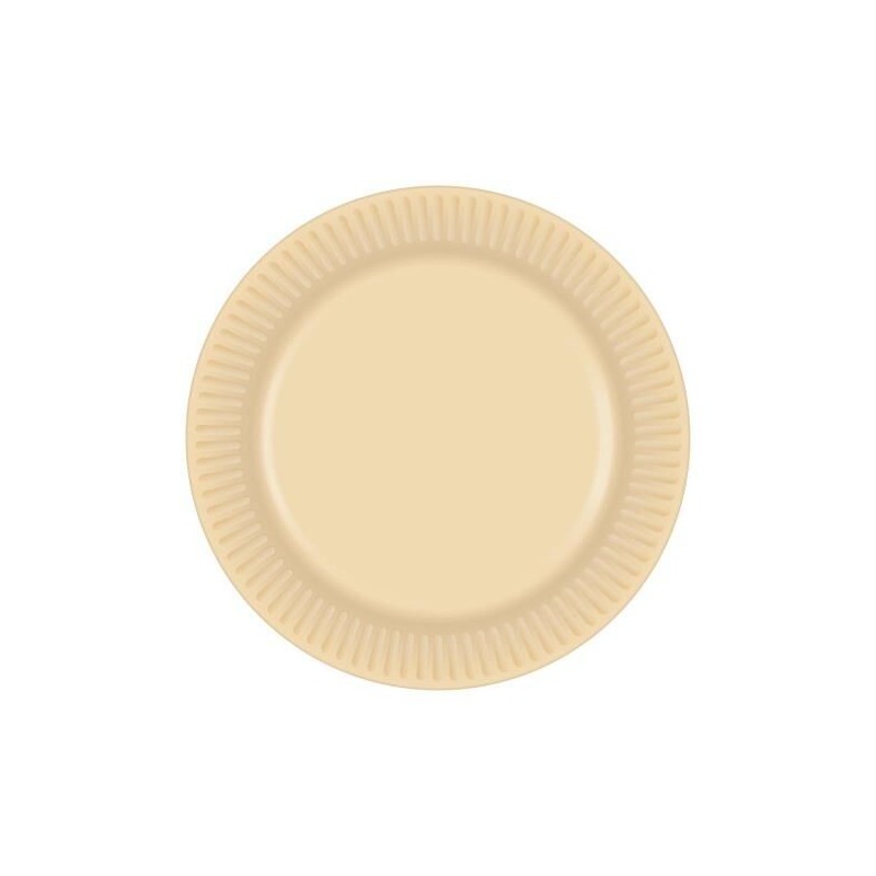 Platos color marfil 8 uds 18 cm carton