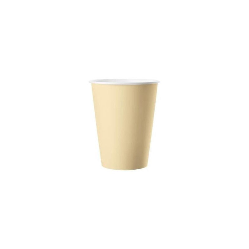 Vasos color marfil 8 uds